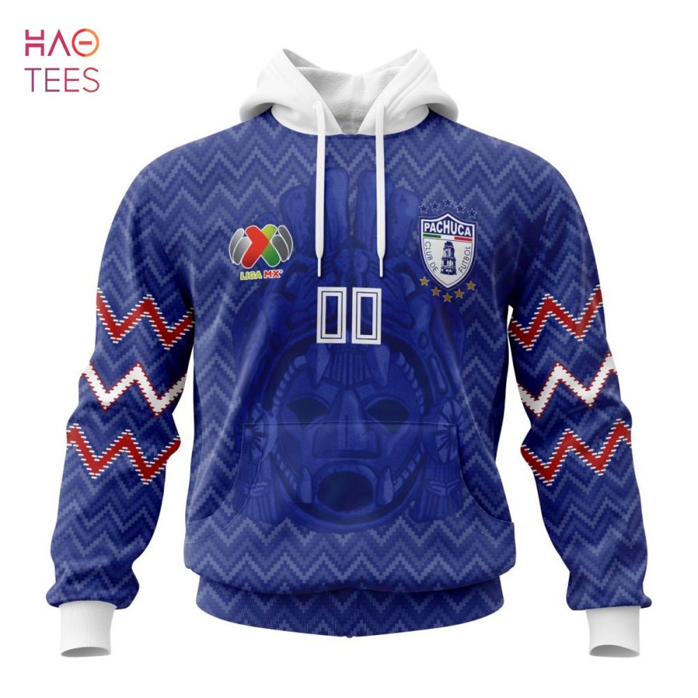 Liga Mx C.F. Pachuca, Specialized Team Jersey With Maya Design 3D Hoodie