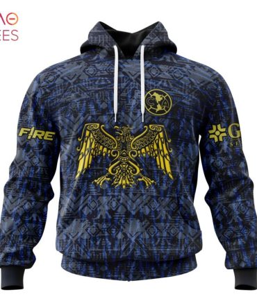 Liga Mx Club América, Specialized Team Jersey With Aztec Design 3D Hoodie Limited Edition