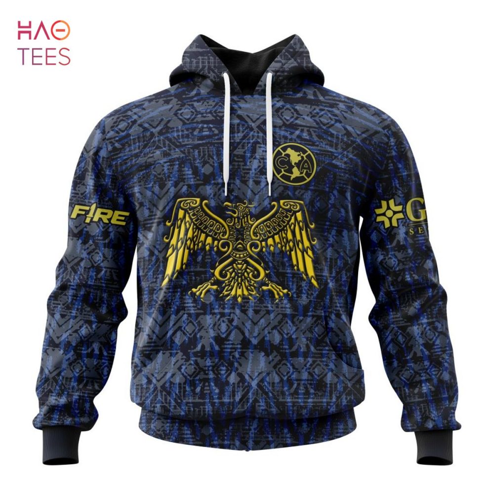 Liga Mx Club América, Specialized Team Jersey With Aztec Design 3D Hoodie Limited Edition