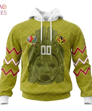 Liga Mx Club América, Specialized Team Jersey With Maya Design 3D Hoodie