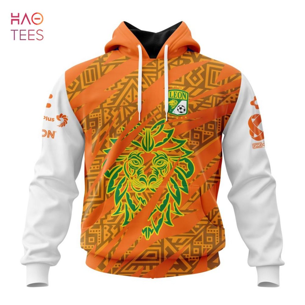 Liga Mx Club León, Specialized Team Jersey With Aztec Design 3D Hoodie