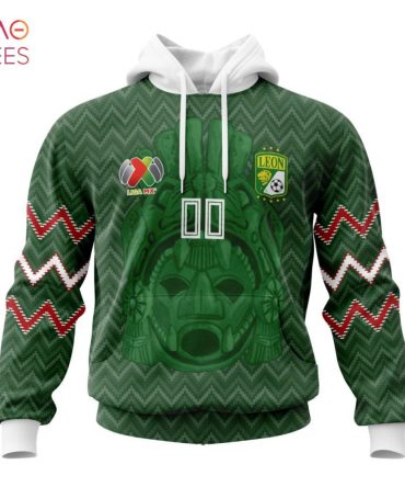 Liga Mx Club León, Specialized Team Jersey With Maya Design 3D Hoodie