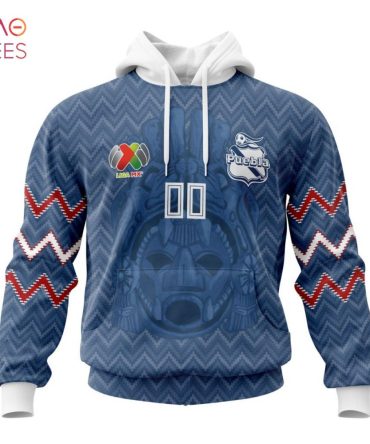 Liga Mx Club Puebla, Specialized Team Jersey With Maya Design 3D Hoodie