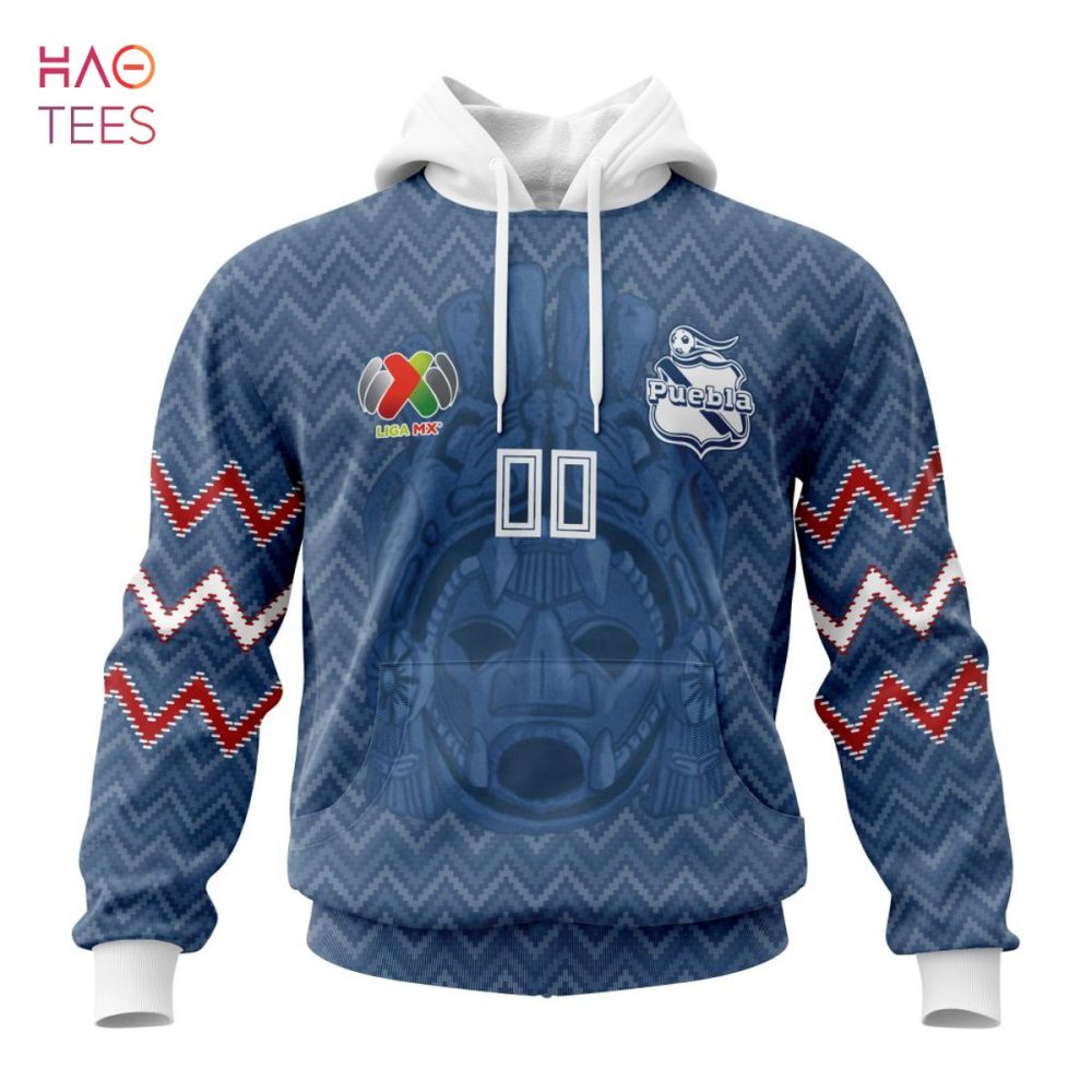 Liga Mx Club Puebla, Specialized Team Jersey With Maya Design 3D Hoodie