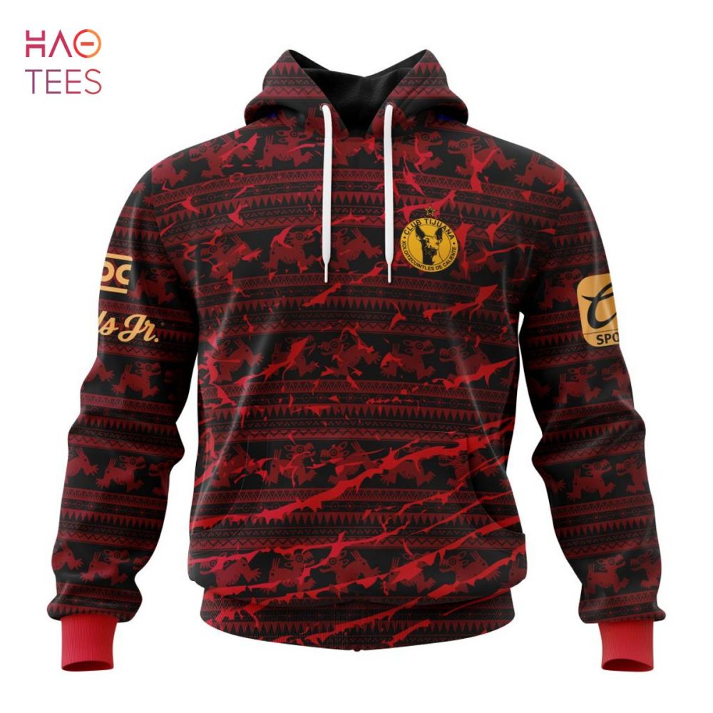Liga Mx Club Tijuana, Specialized Team Jersey With Aztec Design 3D Hoodie