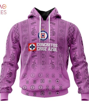 Liga Mx Cruz Azul, Specialized Team Jersey With Aztec Design 3D Hoodie