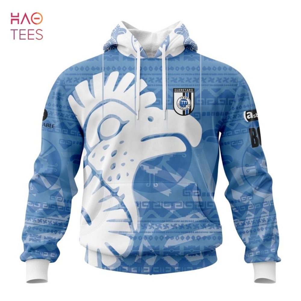 Liga Mx Querétaro F.C, Specialized Team Jersey With Aztec Design 3D Hoodie Limited Edition