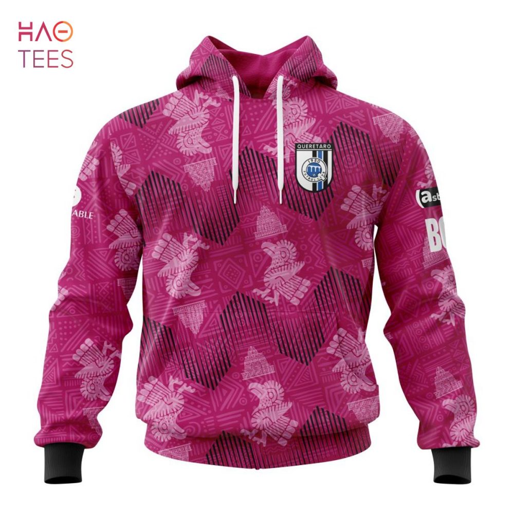 Liga Mx Querétaro F.C, Specialized Team Jersey With Aztec Design 3D Hoodie
