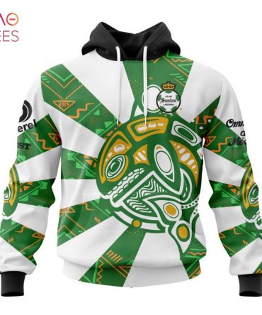Liga Mx Santos Laguna, Specialized Team Jersey With Aztec Design 3D Hoodie