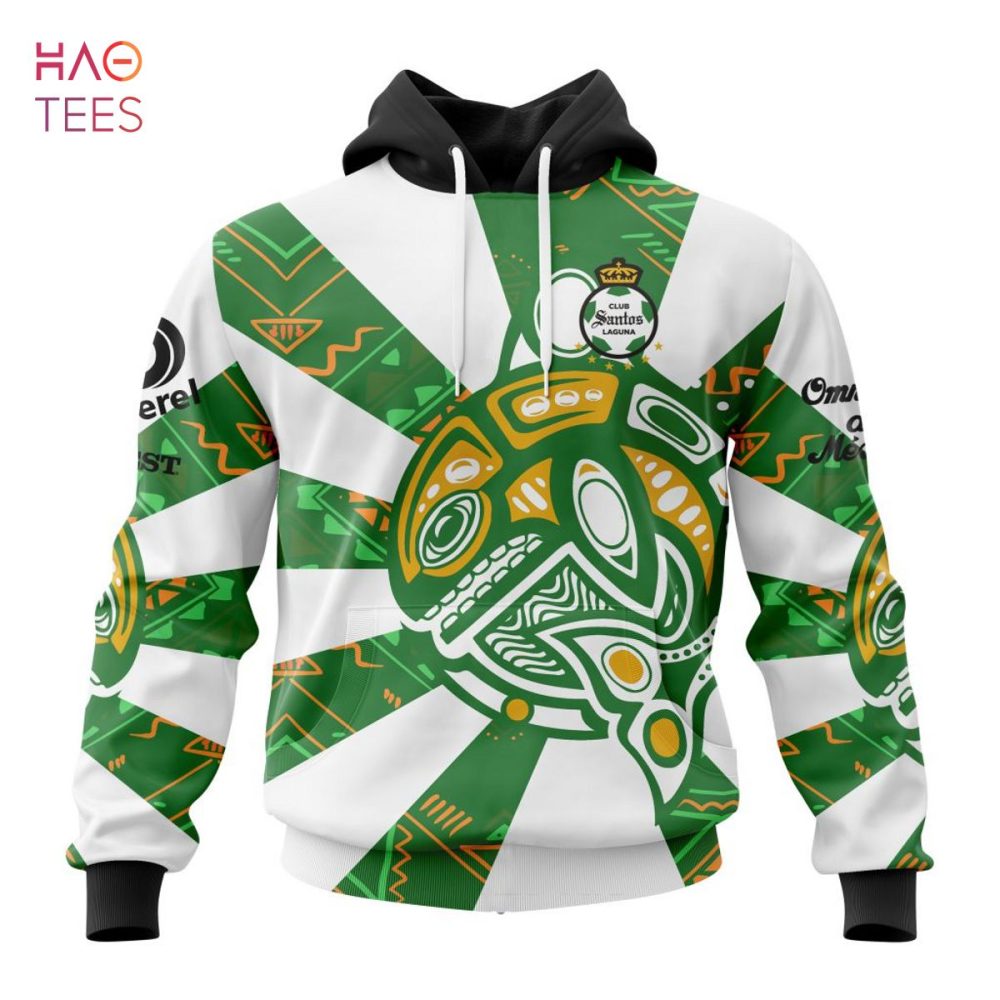 Liga Mx Santos Laguna, Specialized Team Jersey With Aztec Design 3D Hoodie