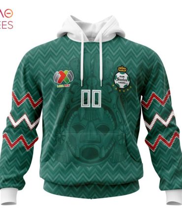 Liga Mx Santos Laguna, Specialized Team Jersey With Maya Design 3D Hoodie