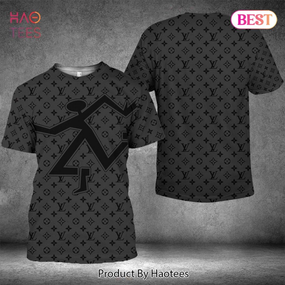 Louis Vuitton Dark Color Brand Full Logo 3D T-Shirt Limited Edition