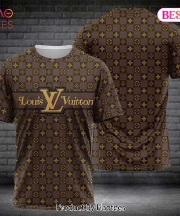 Louis Vuitton Brand Brown Color 3D T-Shirt Limited Edition