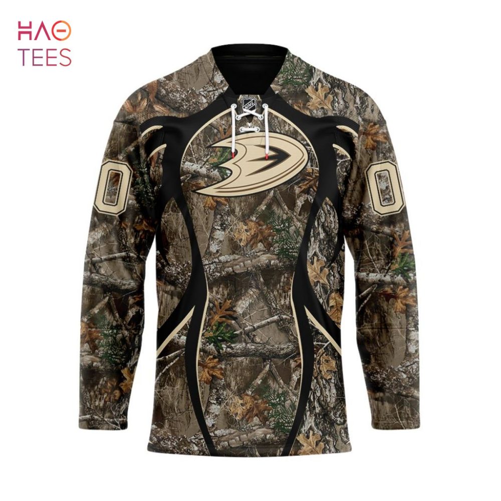 Nhl Anaheim Ducks, Hunting Realtree Camo Hockey Jersey 3D Hoodie