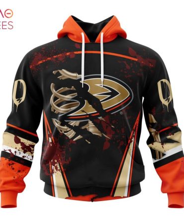Nhl Anaheim Ducks, Specialized Design Jersey With Your Ribs For Halloween 3D Hoodie