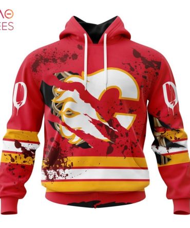 Nhl Calgary Flames, Specialized Design Jersey With Your Ribs For Halloween 3D Hoodie