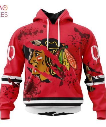 Nhl Chicago Blackhawks, Specialized Design Jersey With Your Ribs For Halloween 3D Hoodie