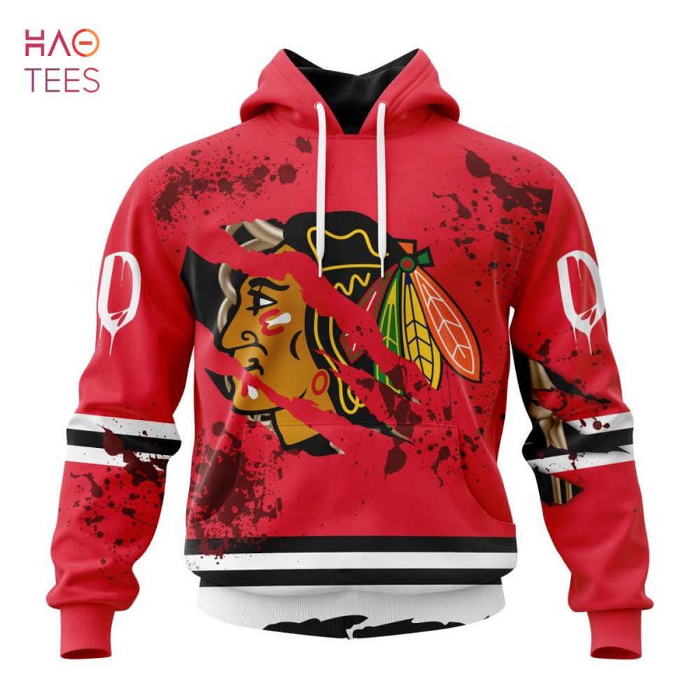 Nhl Chicago Blackhawks, Specialized Design Jersey With Your Ribs For Halloween 3D Hoodie