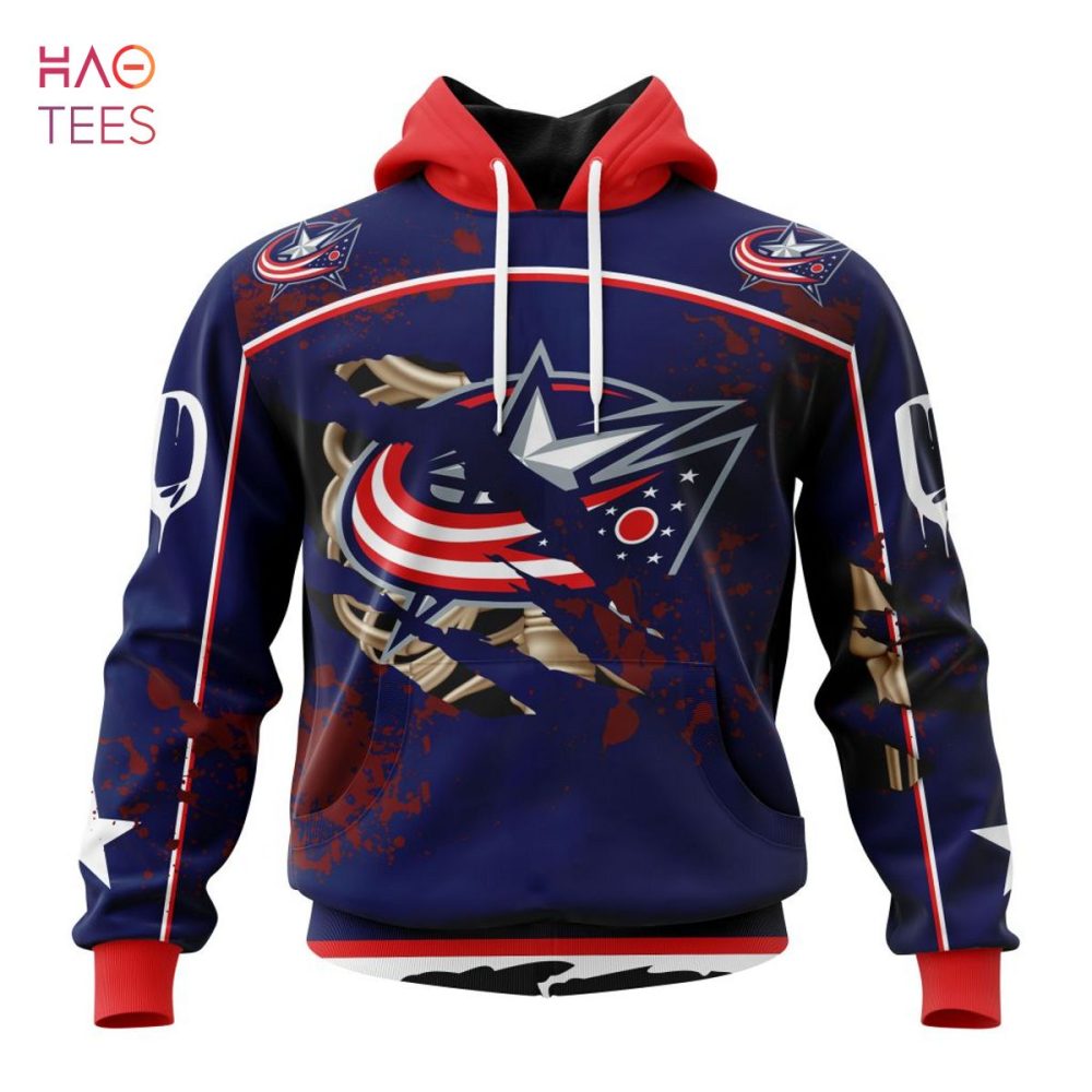 Nhl Columbus Blue Jackets, Specialized Design Jersey With Your Ribs For Halloween 3D Hoodie