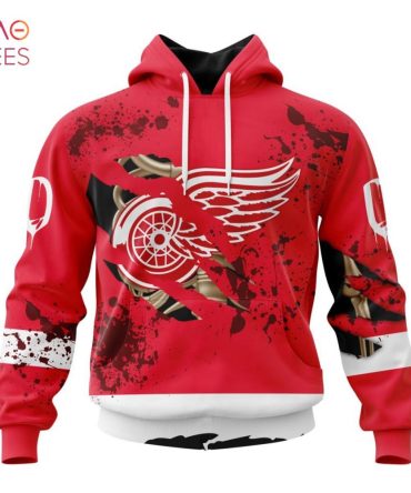 Nhl Detroit Red Wings, Specialized Design Jersey With Your Ribs For Halloween 3D Hoodie
