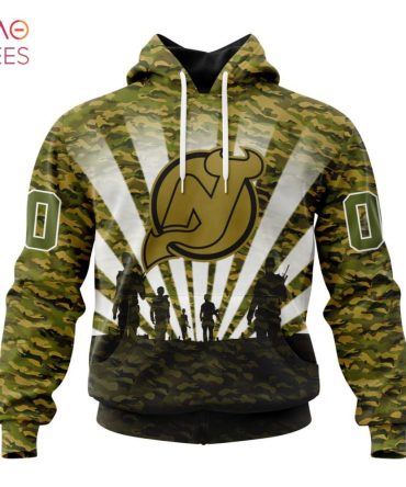 Nhl New Jersey Devils Special Military Camo Kits For Veterans Day And Rememberance Day 3D Hoodie