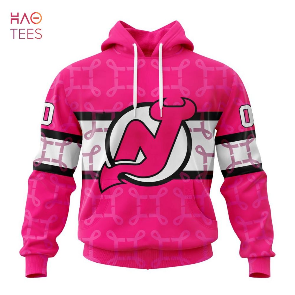 Nhl New Jersey Devils, Specialized Design I Pink I Can! In October We Wear Pink Breast Cancer 3D Hoodie