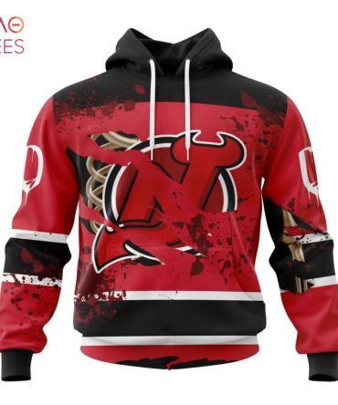 Nhl New Jersey Devils, Specialized Design Jersey With Your Ribs For Halloween 3D Hoodie