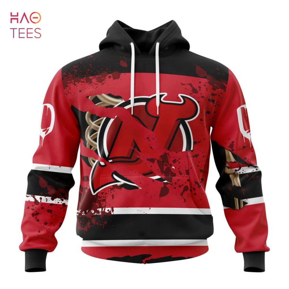 Nhl New Jersey Devils, Specialized Design Jersey With Your Ribs For Halloween 3D Hoodie