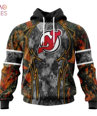 Nhl New Jersey Devils, Specialized Design Wih Camo Concepts For Hungting In Forest 3D Hoodie