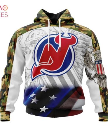 Nhl New Jersey Devils, Specialized Design With Our America Flag And Our America Eagle 3D Hoodie