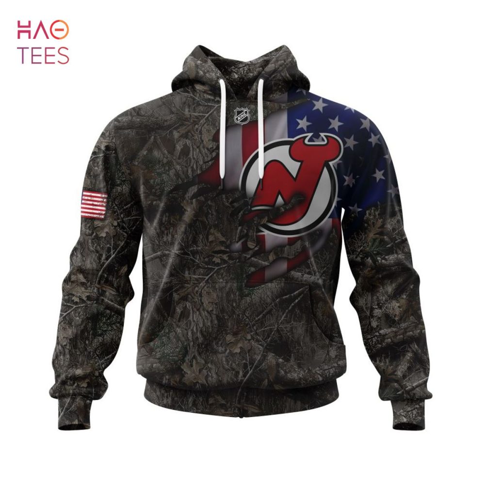 Nhl New Jersey Devils, Specialized Hunting Camo Realtree St2201 3D Hoodie