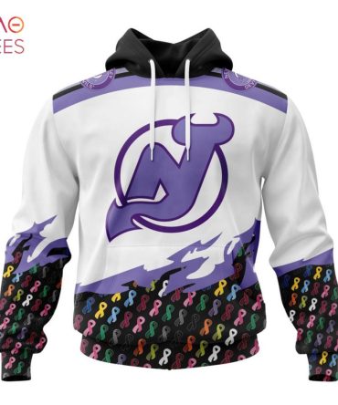 Nhl New Jersey Devils, Specialized Kits In October We Stand Together We Can Beat Cancer 3D Hoodie