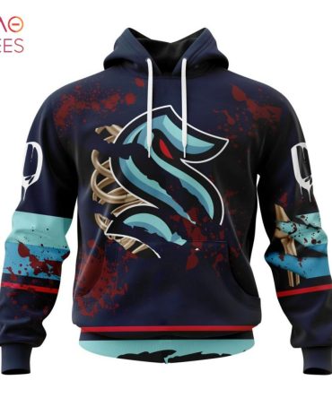 Nhl Seattle Kraken, Specialized Design Jersey With Your Ribs For Halloween 3D Hoodie