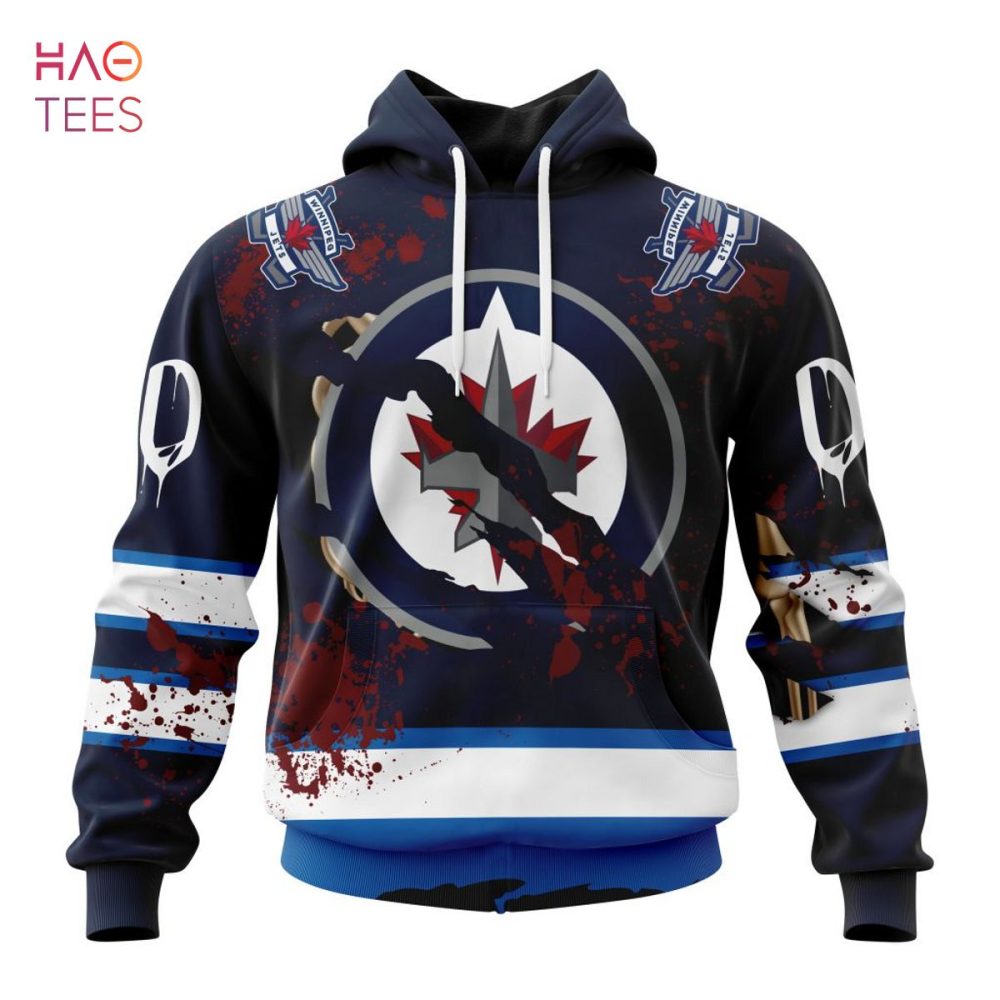 Nhl Winnipeg Jets, Specialized Design Jersey With Your Ribs For Halloween 3D Hoodie