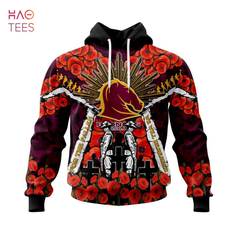 Nrl Brisbane Broncos, Specialized 2022 Anzac Jersey Concepts 3D Hoodie - Ea11