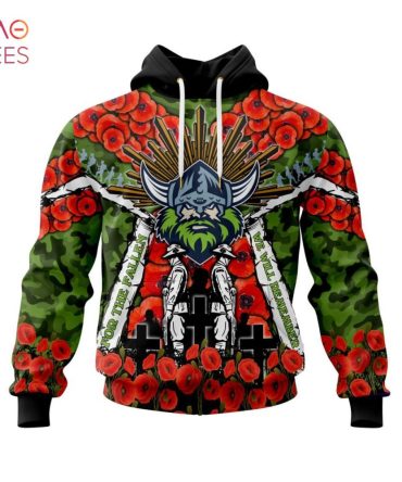 Nrl Canberra Raiders, Specialized 2022 Anzac Jersey Concepts 3D Hoodie - Mj41