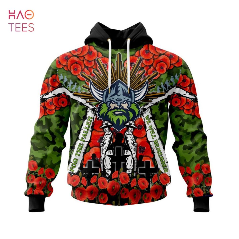 Nrl Canberra Raiders, Specialized 2022 Anzac Jersey Concepts 3D Hoodie - Mj41