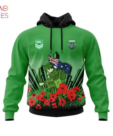 Nrl Canberra Raiders, Specialized 2022 Anzac Jersey Concepts 3D Hoodie