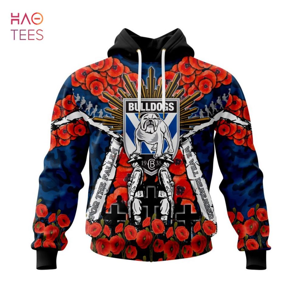 Nrl Canterbury-Bankstown Bulldogs, Specialized 2022 Anzac Jersey Concepts 3D Hoodie Limited Edition