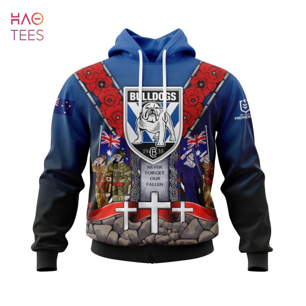 Nrl Canterbury-Bankstown Bulldogs, Specialized Anzac Jersey Concepts 3D Hoodie