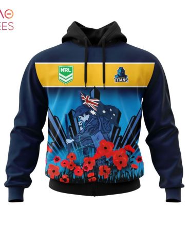 Nrl Gold Coast Titans, Specialized 2022 Anzac Jersey Concepts 3D Hoodie