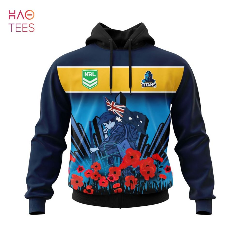 Nrl Gold Coast Titans, Specialized 2022 Anzac Jersey Concepts 3D Hoodie