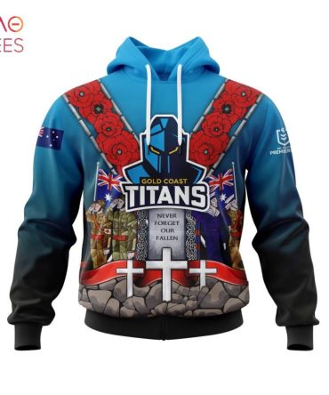 Nrl Gold Coast Titans, Specialized Anzac Jersey Concepts 3D Hoodie
