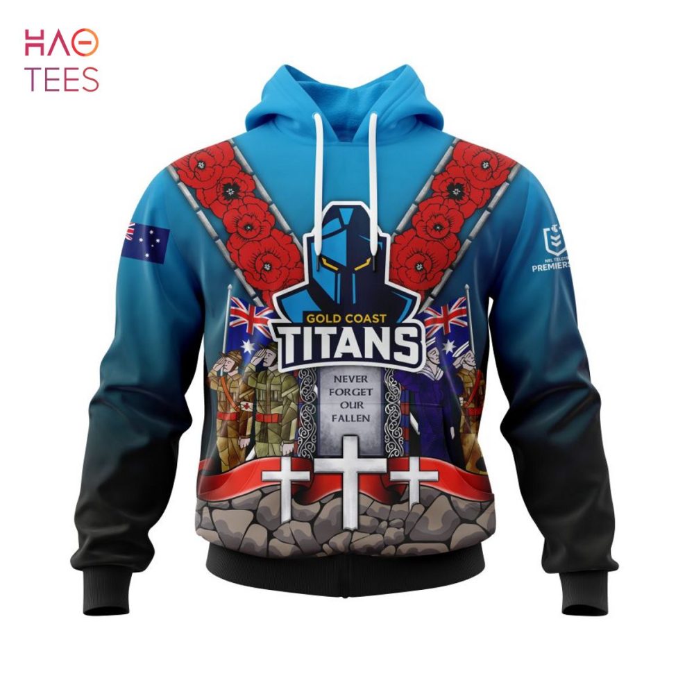Nrl Gold Coast Titans, Specialized Anzac Jersey Concepts 3D Hoodie