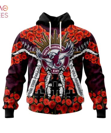 Nrl Manly Warringah Sea Eagles, Specialized 2022 Anzac Jersey Concepts 3D Hoodie Limited Edition