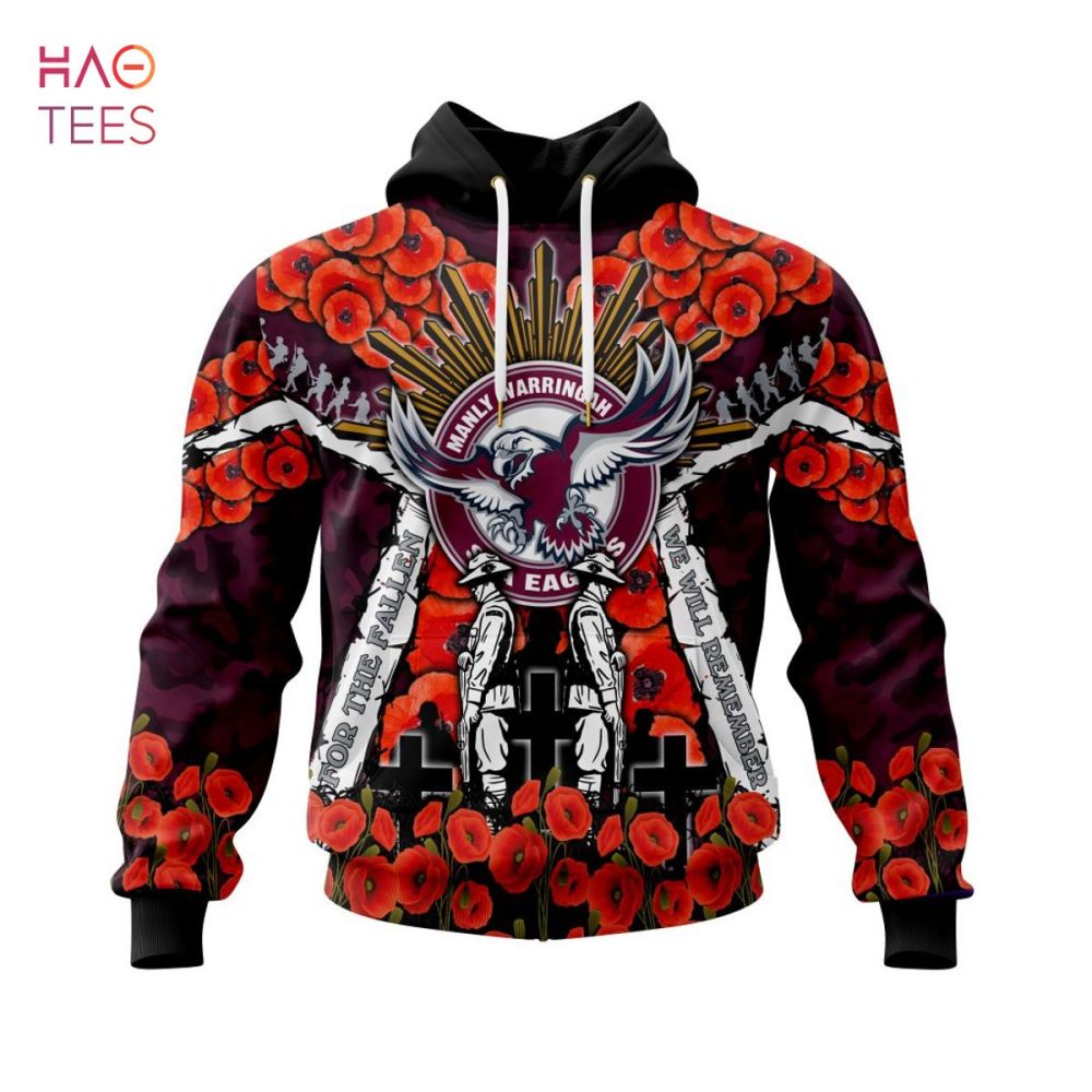 Nrl Manly Warringah Sea Eagles, Specialized 2022 Anzac Jersey Concepts 3D Hoodie Limited Edition
