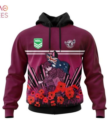 Nrl Manly Warringah Sea Eagles, Specialized 2022 Anzac Jersey Concepts 3D Hoodie