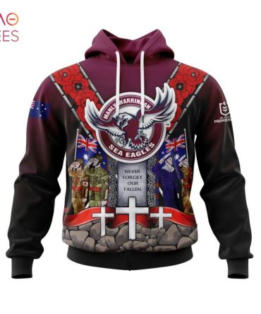 Nrl Manly Warringah Sea Eagles, Specialized Anzac Jersey Concepts 3D Hoodie