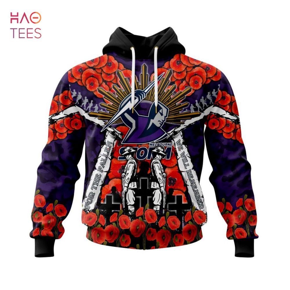 Nrl Melbourne Storm, Specialized 2022 Anzac Jersey Concepts 3D Hoodie Limited Edition