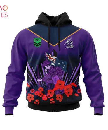 Nrl Melbourne Storm, Specialized 2022 Anzac Jersey Concepts 3D Hoodie
